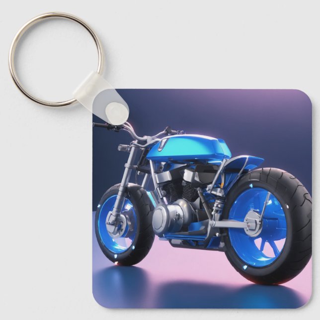 Blue bike keychain  (Front)