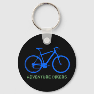 blue bike personalizable keychain