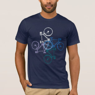 Blue Bikes Cycling Biking Cool T-Shirt