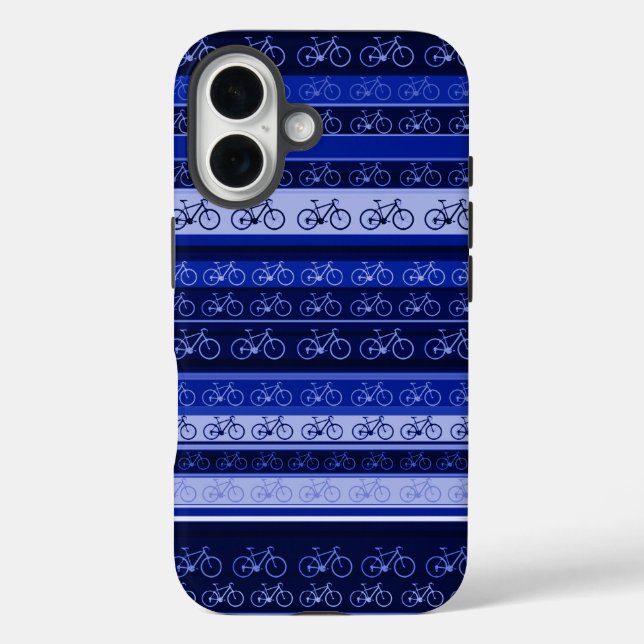 Blue Bikes on Stripes  Case-Mate iPhone Case (Back)