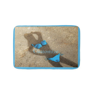 Blue Bikini Beach Sand Thunder_Cove Bath Mat