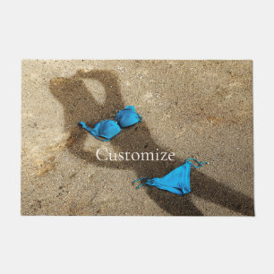 Blue Bikini Beach Sand Thunder_Cove  Doormat