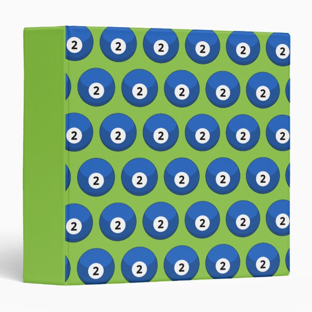 Blue Billiard Ball Number Two Pattern Binder (Front/Spine)