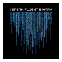 Blue Binary Code