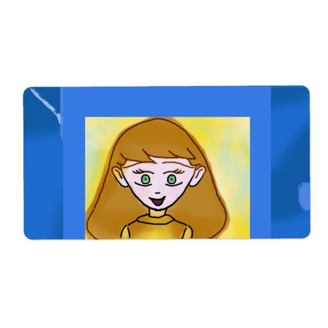 Blue Bingo Anime Label (Front)