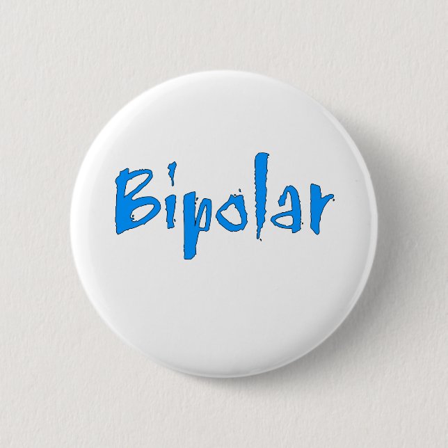 Blue Bipolar 2 Inch Round Button (Front)