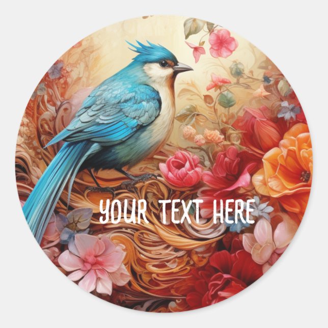 Blue Bird 1b Classic Round Sticker (Front)