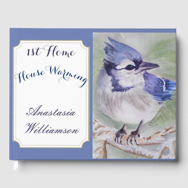 BLUE BIRD 1ST HOME HOUSEWARMING GUEST BOOK (Front)