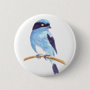 Blue bird 2 inch round button
