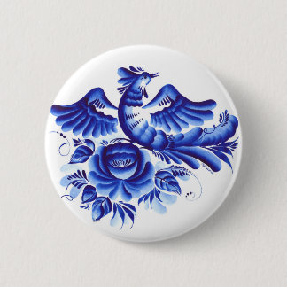 Blue bird 2 inch round button