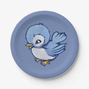 Blue Bird Art Bird Lovers Bluebird Bird Watching Paper Plate