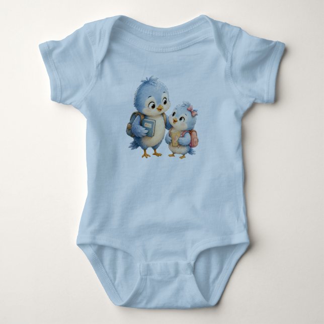 Blue Bird Baby Bodysuit  (Front)