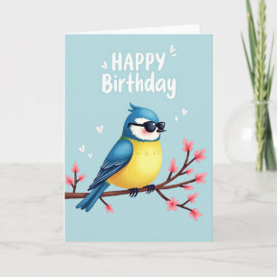 Blue Bird Birthday Card