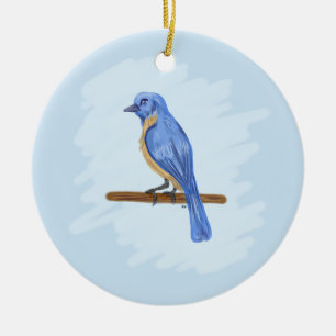 Blue Bird Ceramic Ornament