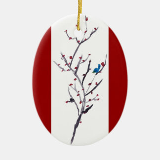 Blue Bird Ceramic Ornament