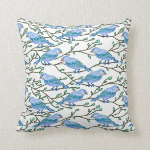 Blue Bird Conference Throw Pillow
