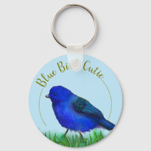 Blue bird cutie keychain