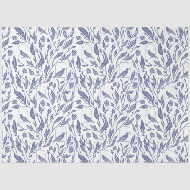 Blue Bird decoupage tissue paper (Front)
