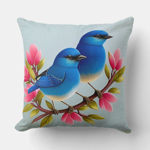 🐦 Blue Bird Duo Throw Pillow Cozy Home Decor 🌿✨
