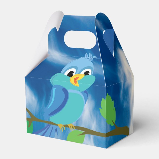 Blue Bird Favour Box (Front Side)