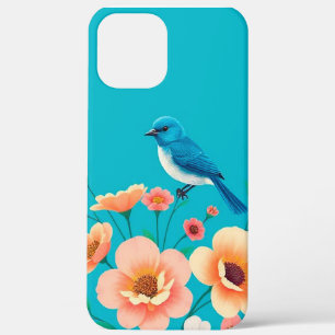 Blue Bird Floral Everyday Protection Grip iPhone 12 Pro Max Case