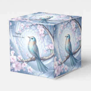 Blue Bird Floral Favor Box