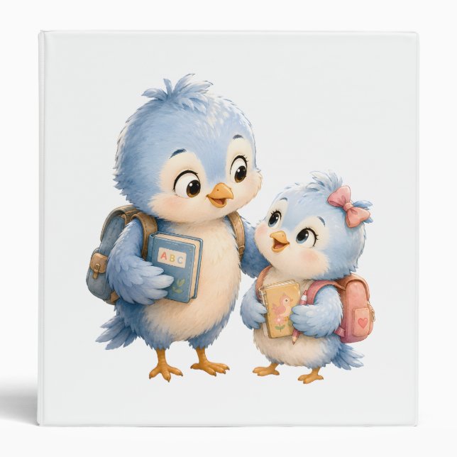 Blue Bird Friends Storage Binder (Front)