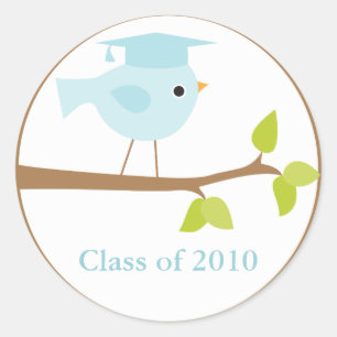 Blue Bird Graduation Envelope Seals