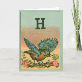 Blue Bird H Note Card