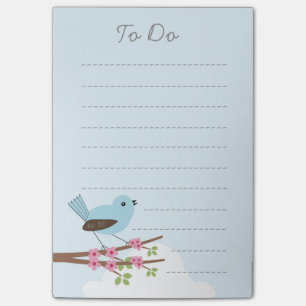 Blue Bird in Blossom Tree Post-it Notes