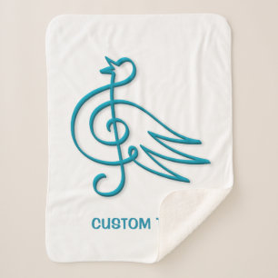 Blue Bird Music Sherpa Blanket