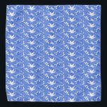 Blue Bird of Happiness / Blue Love Birds Bandana<br><div class="desc">Pretty vintage style blue bird of happiness or blue love bird pattern.  Feminine traditional style.</div>