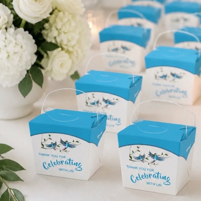 Blue Bird of Happiness Take Out Favour Box (Creator Uploaded)