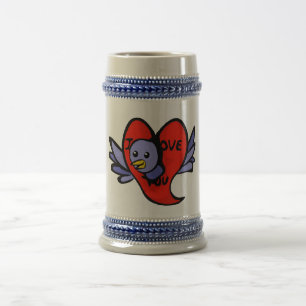 Blue Bird of Valentines Day Stein