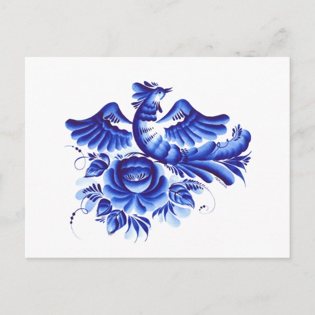 Blue bird postcard (Front)