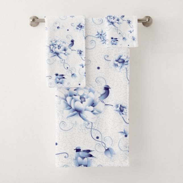 Blue Bird Rose Chinoiserie Floral (En situation)