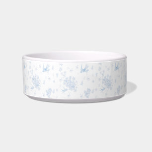 Blue Bird & Roses Pet Bowl