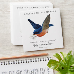 Blue Bird Seed Packet Memorial Funeral Envelope