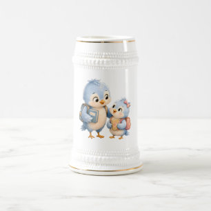 Blue Bird Siblings Beer Stein Mug