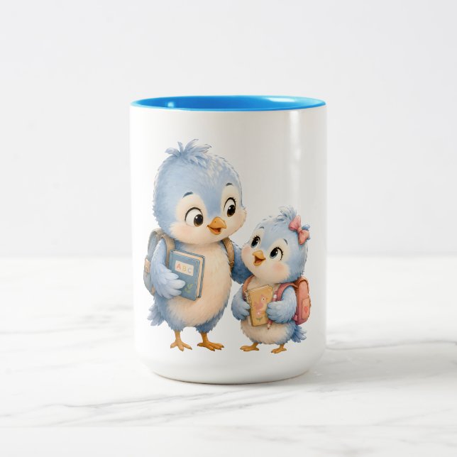 Blue Bird Siblings Coffee Mug (Center)