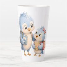 Blue Bird Siblings Latte Mug