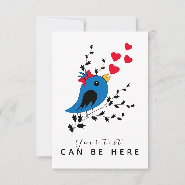 Blue Bird Thank You Card (Front)