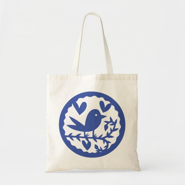 Blue Bird Tote Bag (Front)