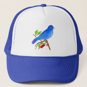 Blue bird trucker hat