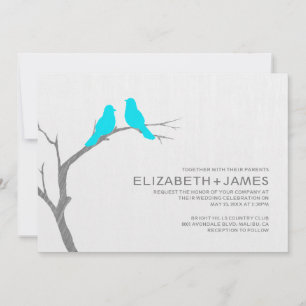 Blue Bird Wedding Invitations