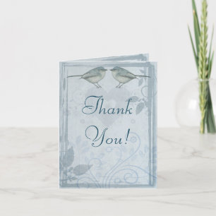 Blue Bird Wedding Thank You Card