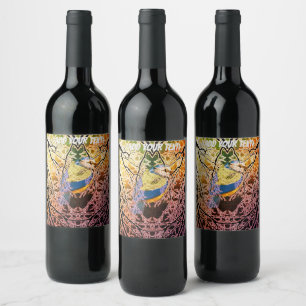Blue Bird Wine Label