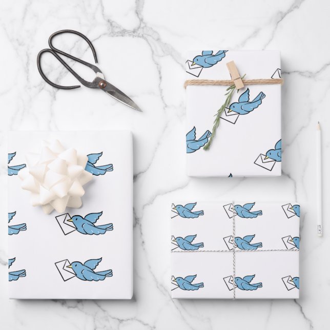 Blue Bird Wrapping Paper (Front)
