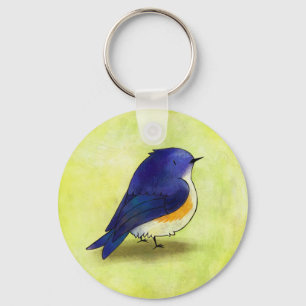 Blue Birdie Keychain