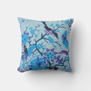 Blue Birds et papillons BlueThrow Coussin
